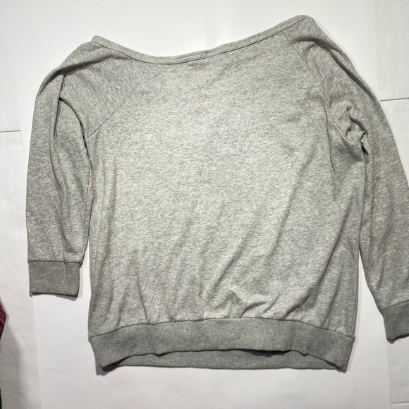 Torrid Grey Off The Shoulder “Love Ya Self “ Woman’s 70% Cotton Sweater 1X - Picture 5 of 16